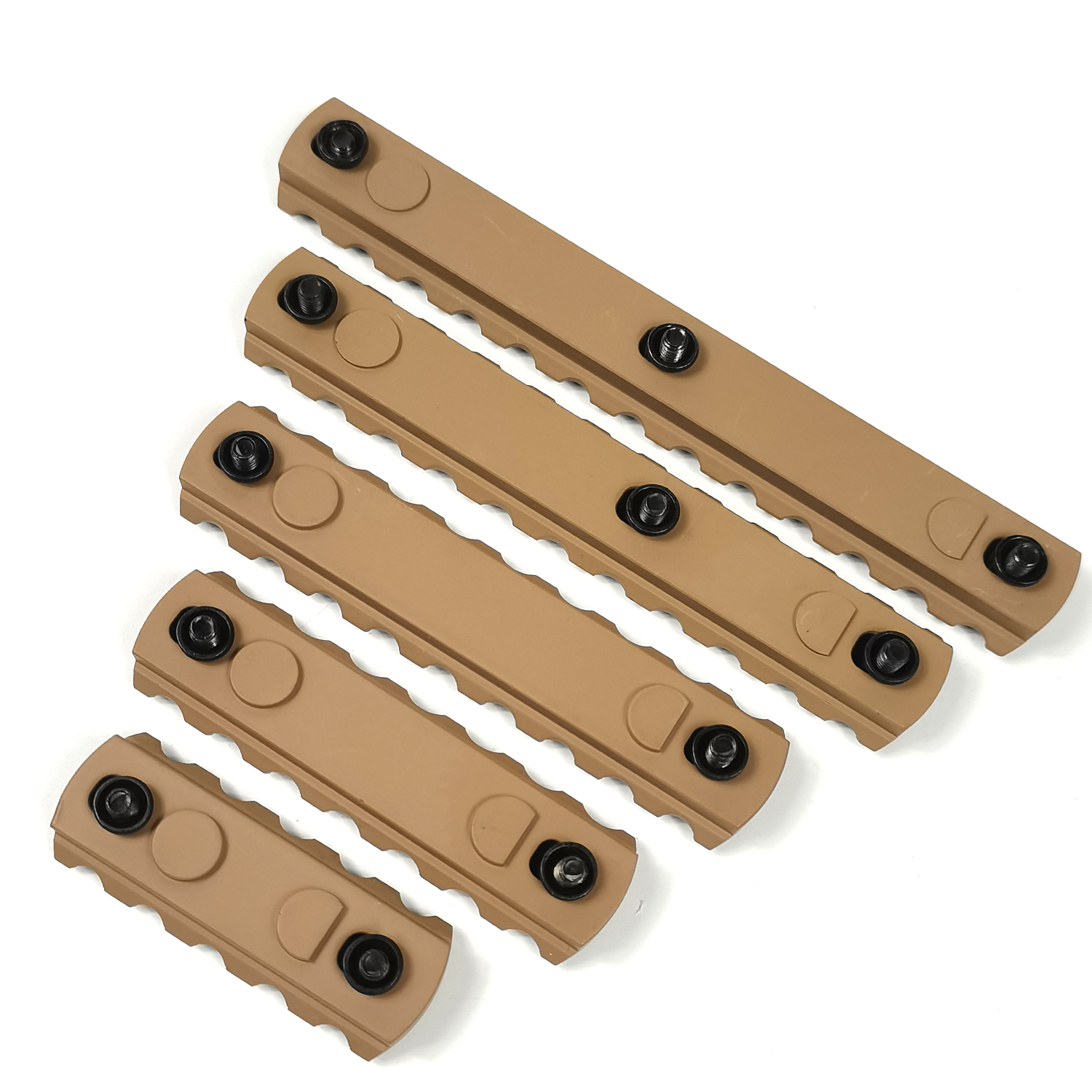 5,7,9,11,13 Slot Aluminum Picatinny Section Rail for KEYMOD handguard Tan color RSK-xT