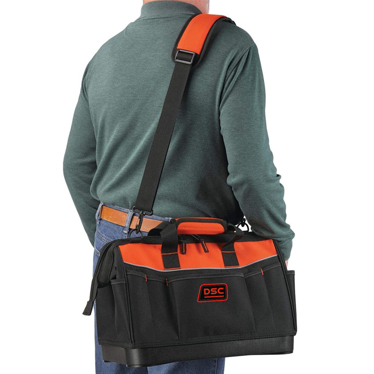 Heavy Duty Multi-Purpose Oxford Zipper Organize Storage Electrian Hanging Tool Bag With Hard Bottom