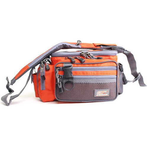 Fishing waist bag with 2EA tackle box Orange - Waist or Shoulder style/Wholesales Fishing Bag