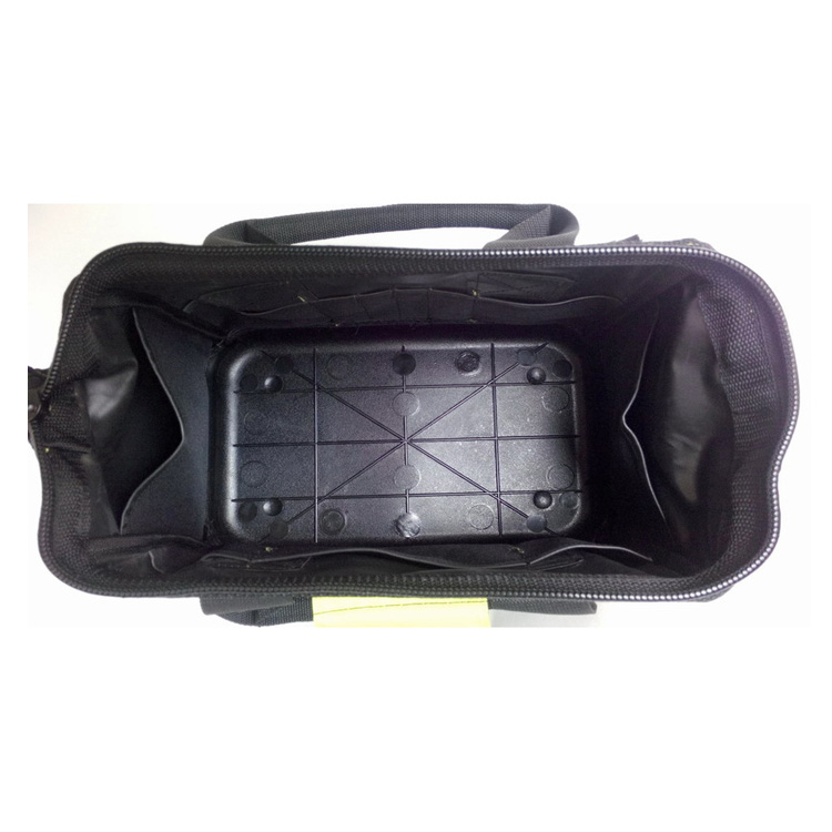 Small Tool Bag with Molded Bottom Padded Shoulder Strap and Lighted Tool Storage with 31 Pockets