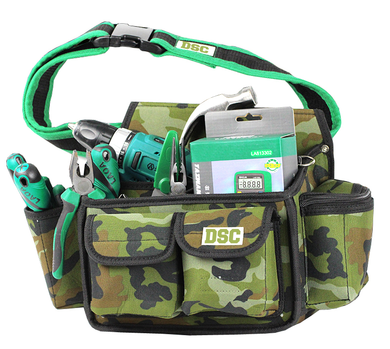  Single Side Tool Pouch Belt for Painters, Carpenters Painters Pouch Durable Canvas Adjustable Belt CS-501616