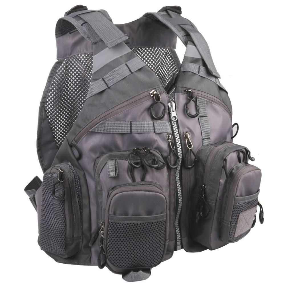 Fly Fishing Mesh Vest Adjustable Mutil Pocket Outdoor Sport Backpack