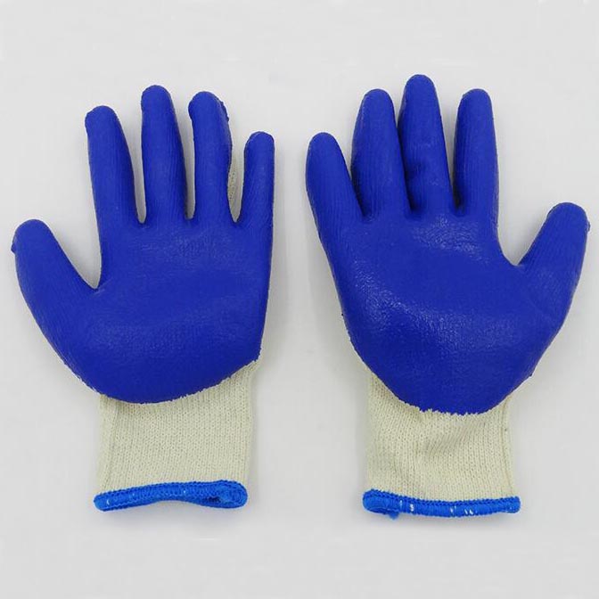 Cotton String Knitted Latex Coated Gloves
