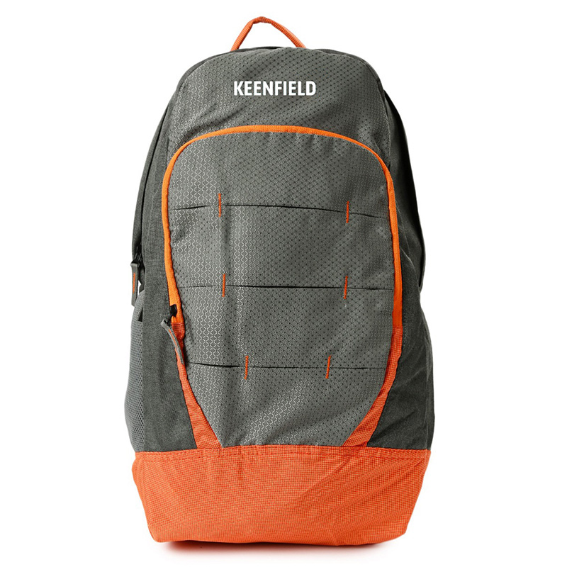 Grey and orange colourblocked laptop utility backpack CS-501999