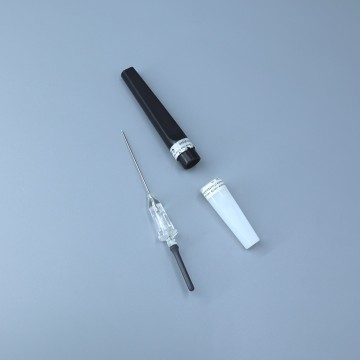 Blood draw needle/guide vessel