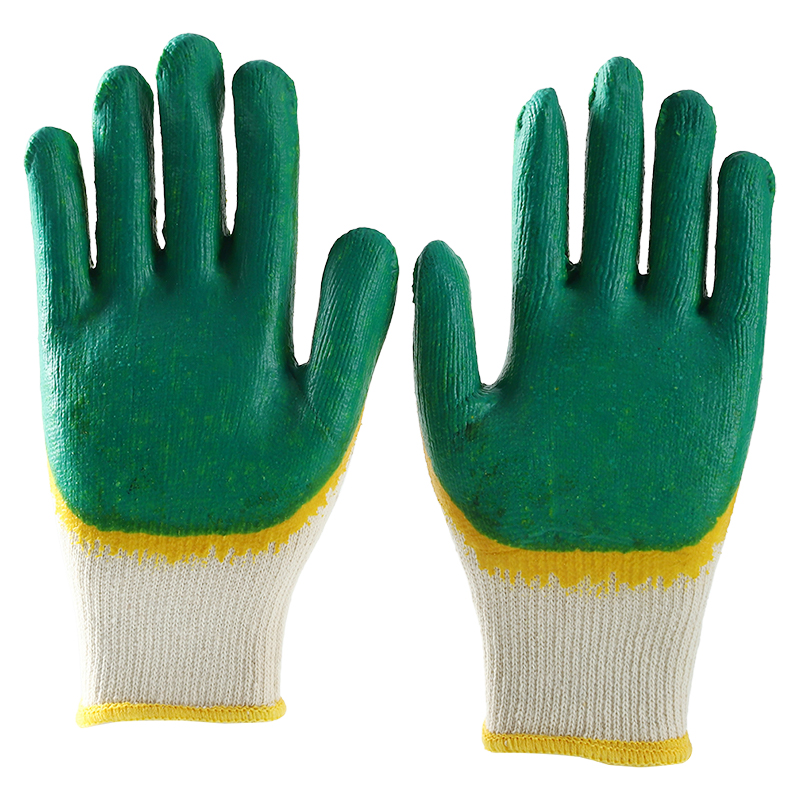 Good Quality Factory Directly Sale Cotton Work Gloves Safety Construction With Latex Coating Glove