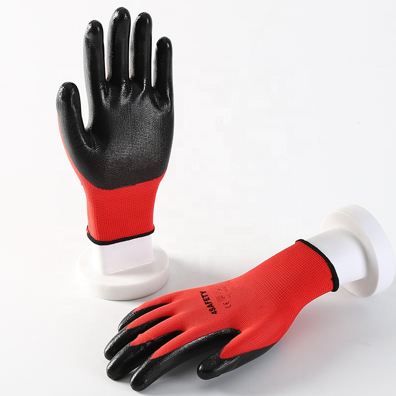 China Factory Direct Sale 13G Polyester Liner Nitrile Foam Dipped Garden Work Gloves For Sale