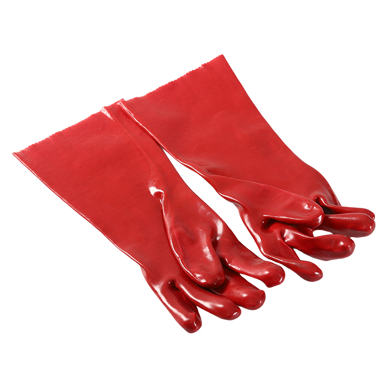 OEM Long Sleeve Pvc Coated Working Gloves For Construction Workers Use