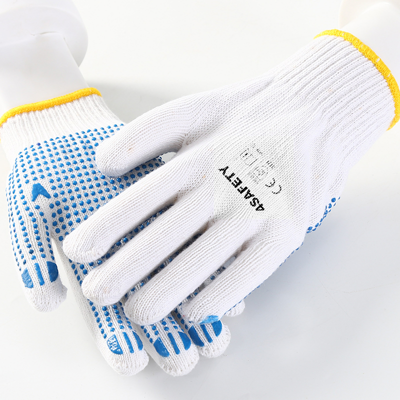Best Selling Cotton Glove With PVC Dot Drill Glove For Sale