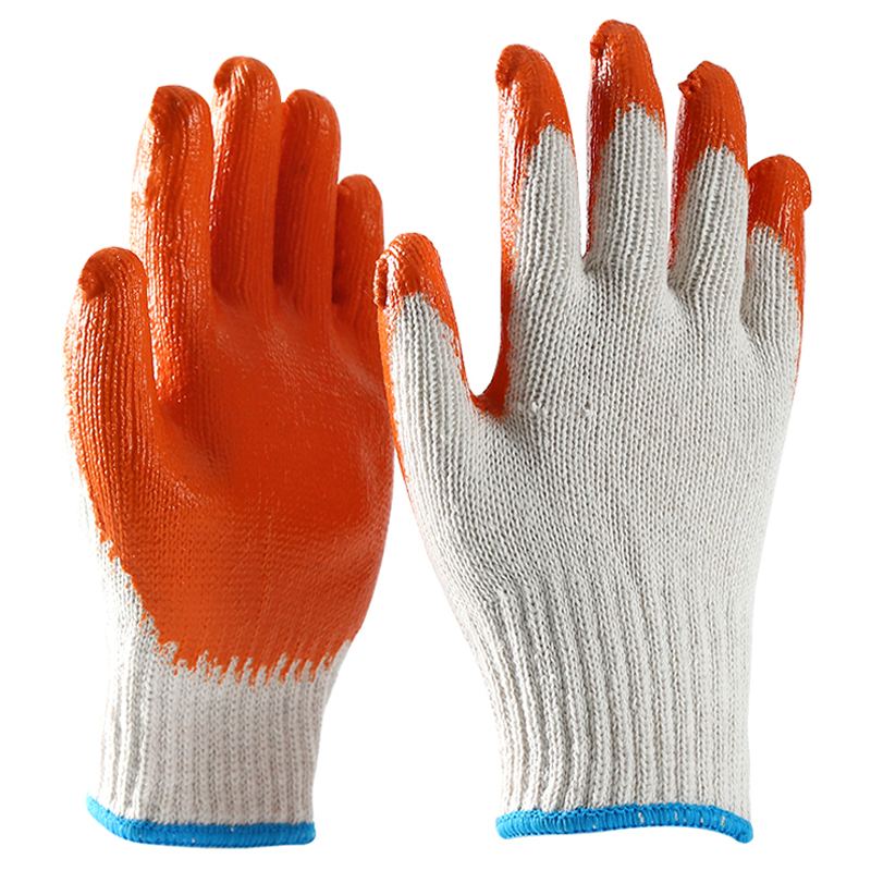 OEM Safety Latex Smooth Coated Cotton Gloves