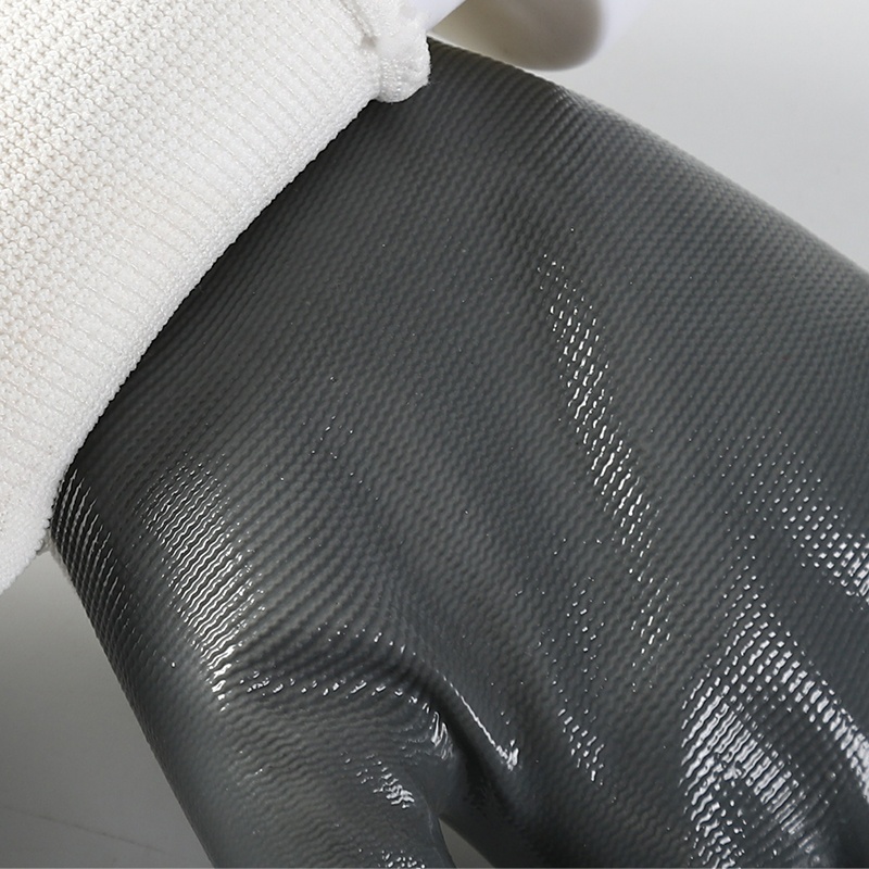 Best Selling 13 Gauge Polyester Liner Nitrile Coated Working Safety Glove For Sale