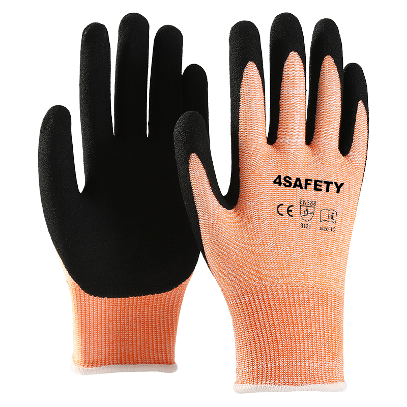 High Quality Sandy Nitrile Coated Safety Anti-Slip Work Gloves For Sale