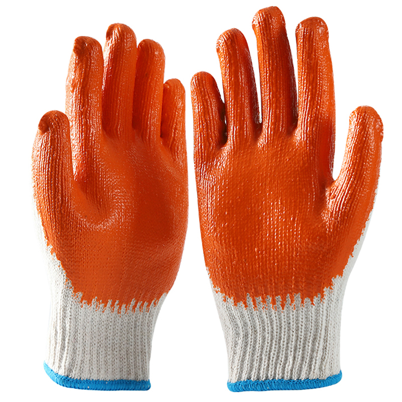 Cotton Latex Soft Coating Wear Resistant Non Slip Work Gloves