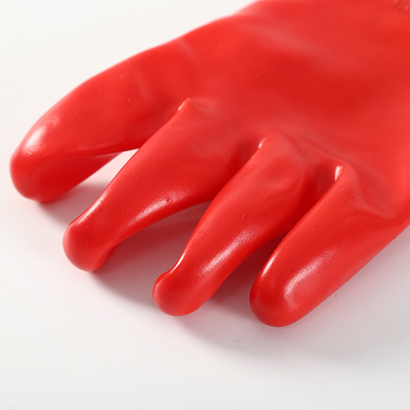                 Red PVC fully coated  gloves            