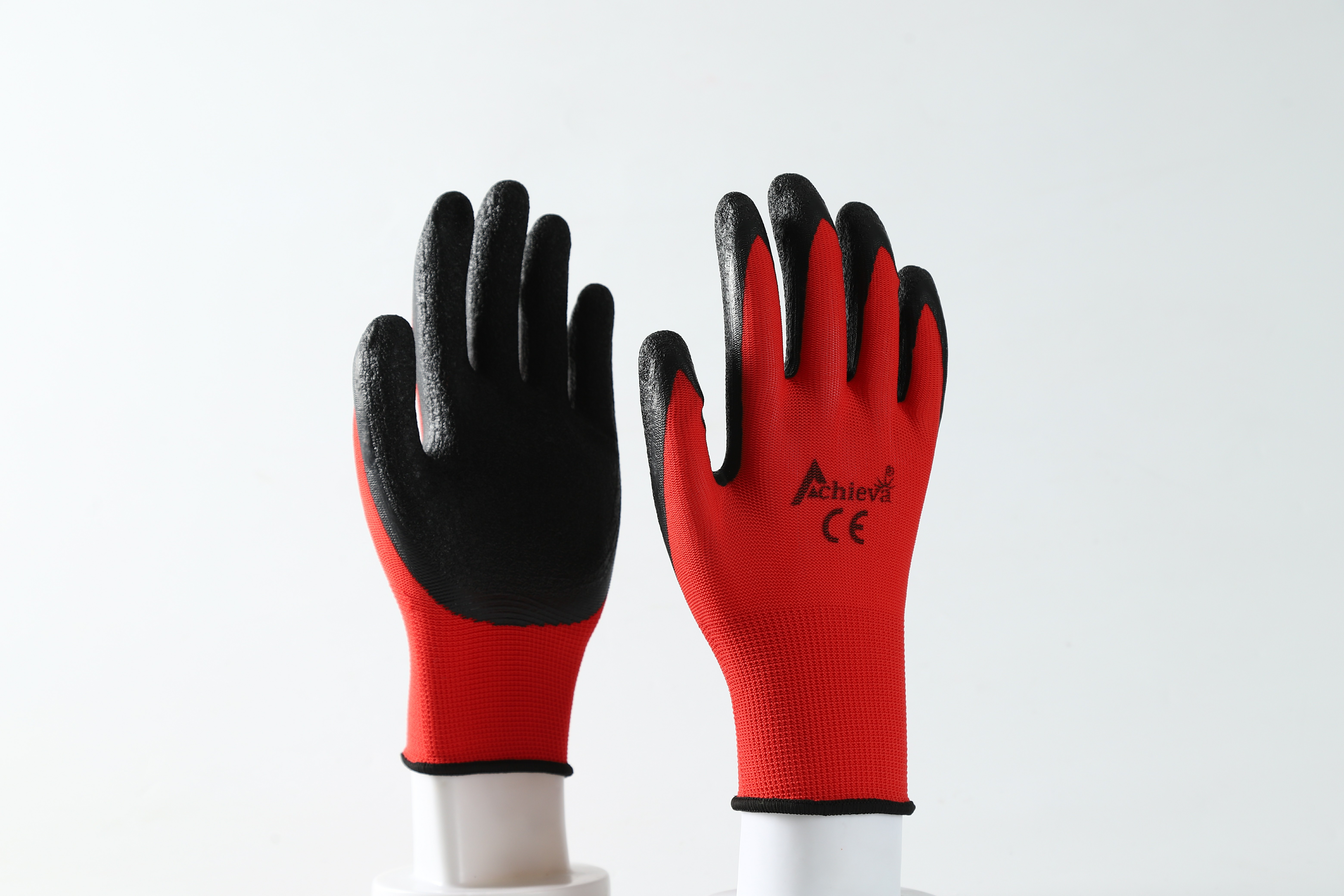 OEM 13G Polyester Gloves Coated with Latex crinkle Industrial Labor Protection anti-slip Gloves