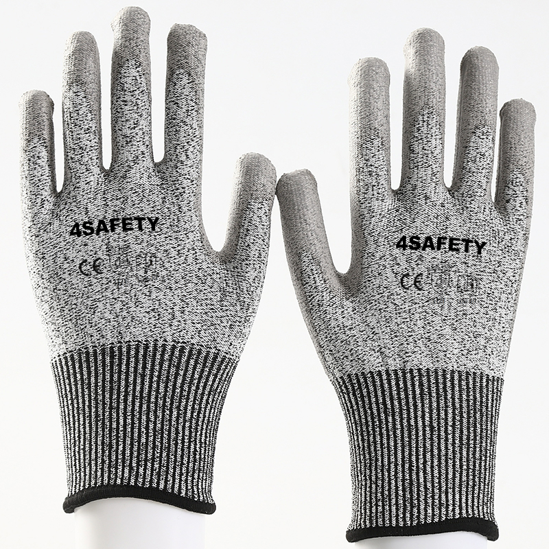                 Auti cut gloves with grey pu coated            