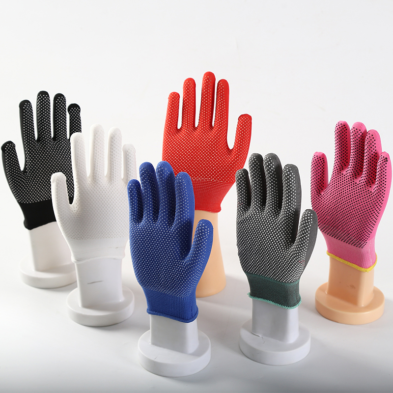 OEM 13 Gauge Polyester PVC Dotted Gloves General Purpose Working Gloves