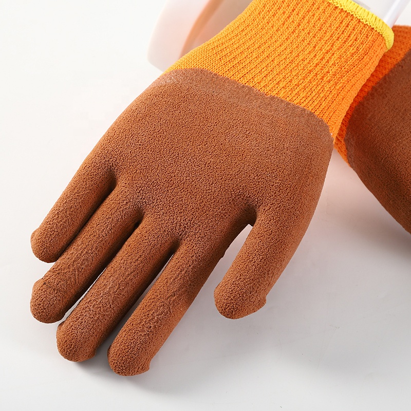 Best Selling Winter Thermal Latex Coated Safety Work Gloves In Stock