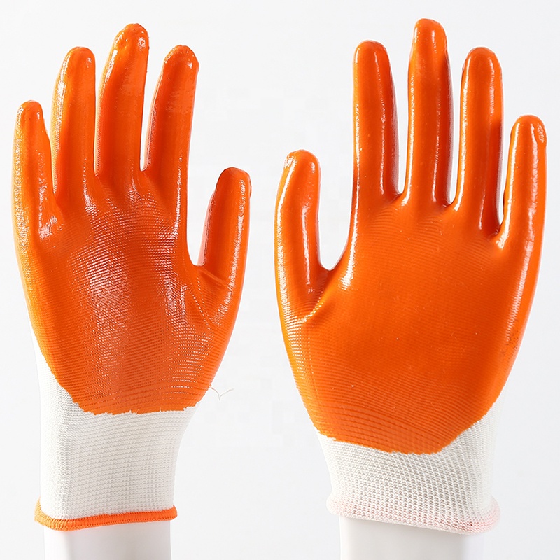 Promotional Nitrile Coated Oil Proof Waterproof Mechanical Safety Work Gloves