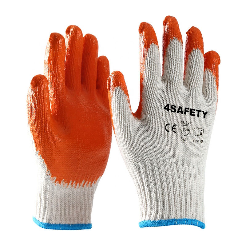 Hot Selling Coated Latex Construction Hand Gloves Work Latex Coated Gloves