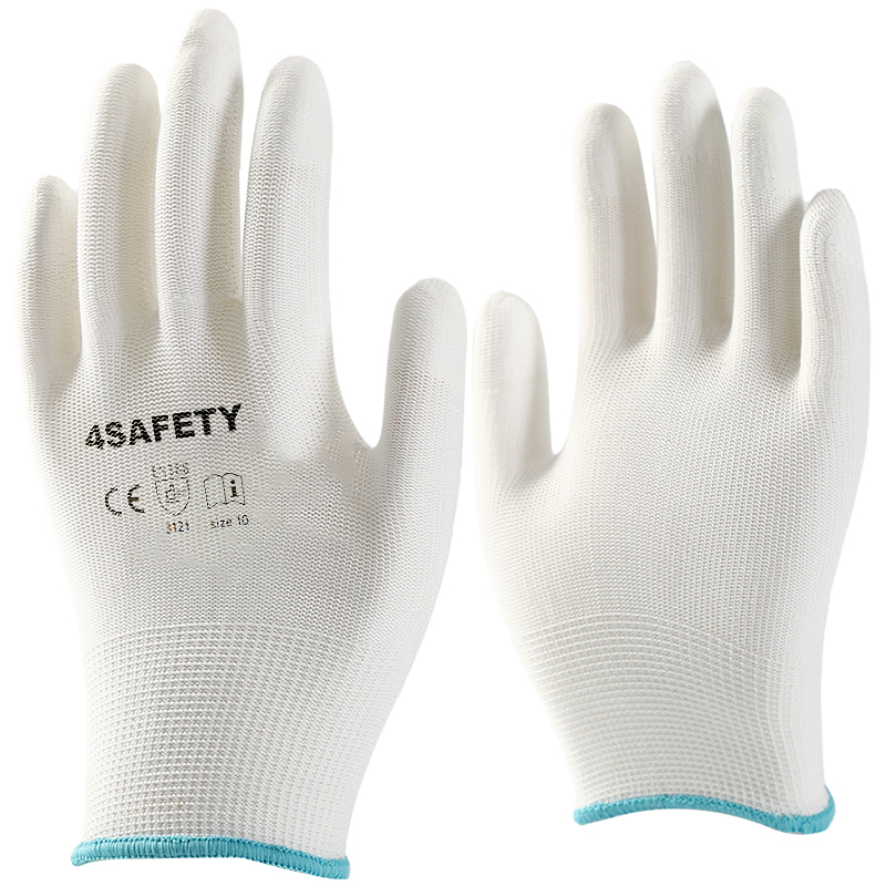                 PU coated finger dipping polyester gloves            
