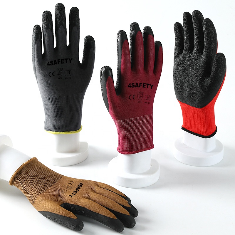 Popular Polyester Liner  Nitrile Palm Coated Work Gloves For Sale