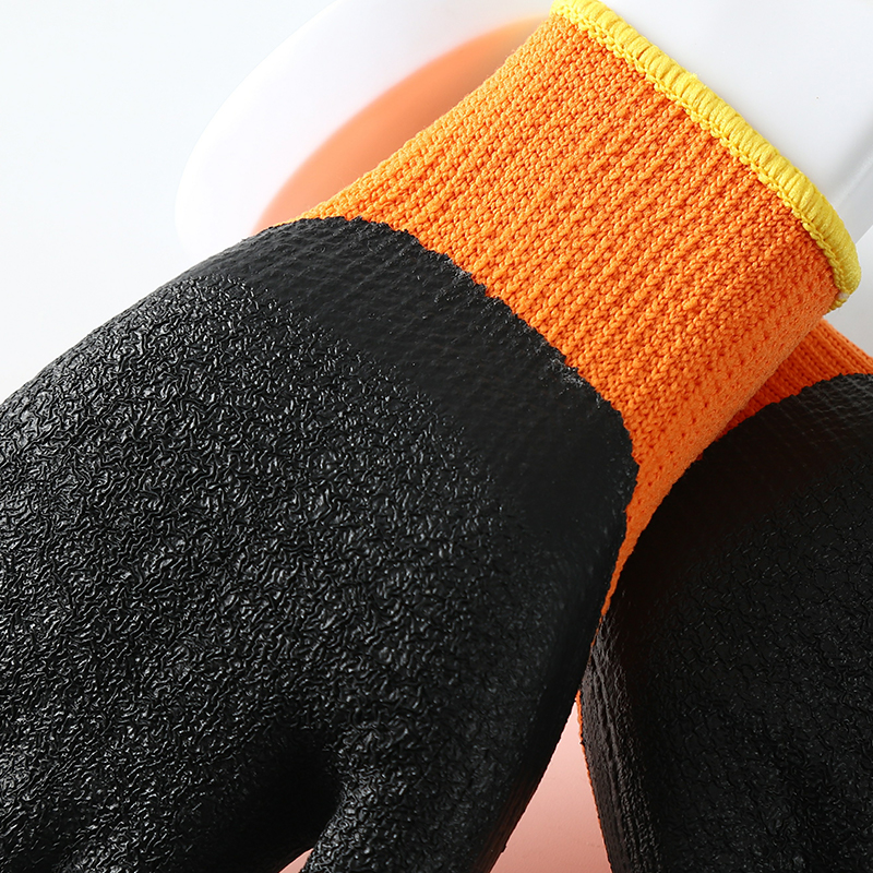 Crinkle Latex Coated Thermal Cold Use Winter Work Hand Protection Gloves For Sale