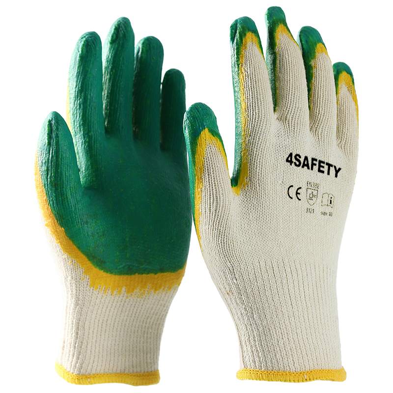 Hot Selling Latex Coated Smooth Gloves With Cotton Liner For Construction
