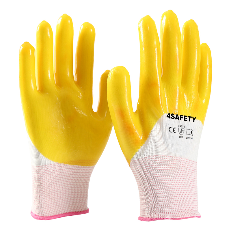Yellow Waterproof PVC General Purpose Working Gloves