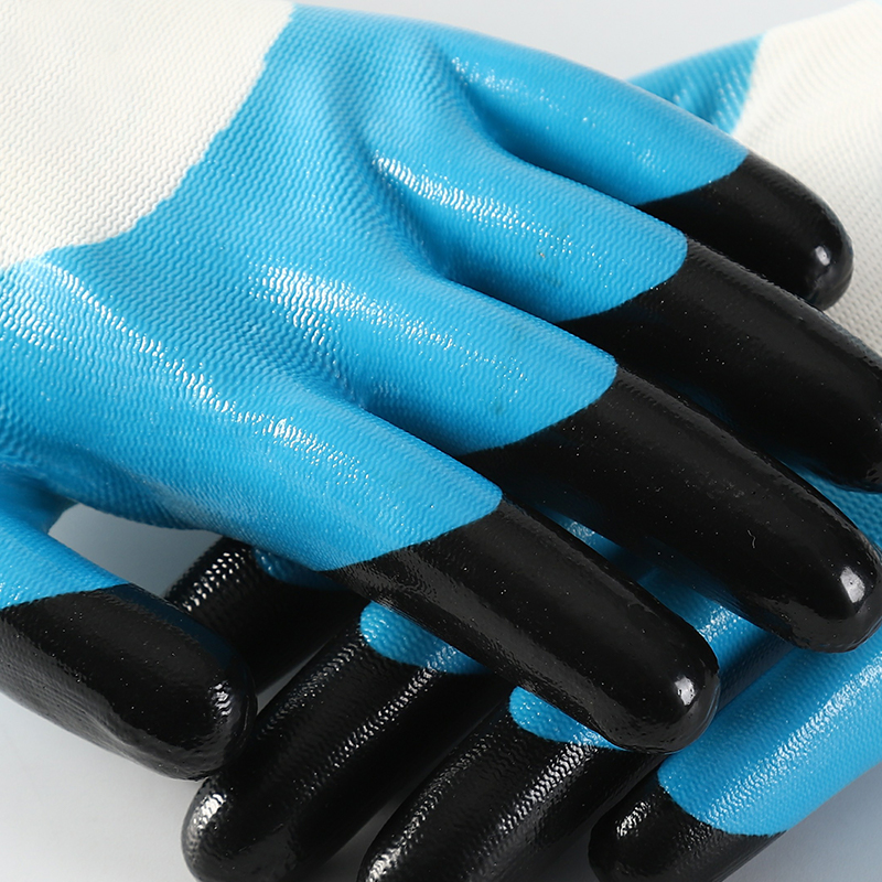Higi Quality 13 Gauge Nitrile Palm Coated Anti-Slip Safety Work Gloves For Sale