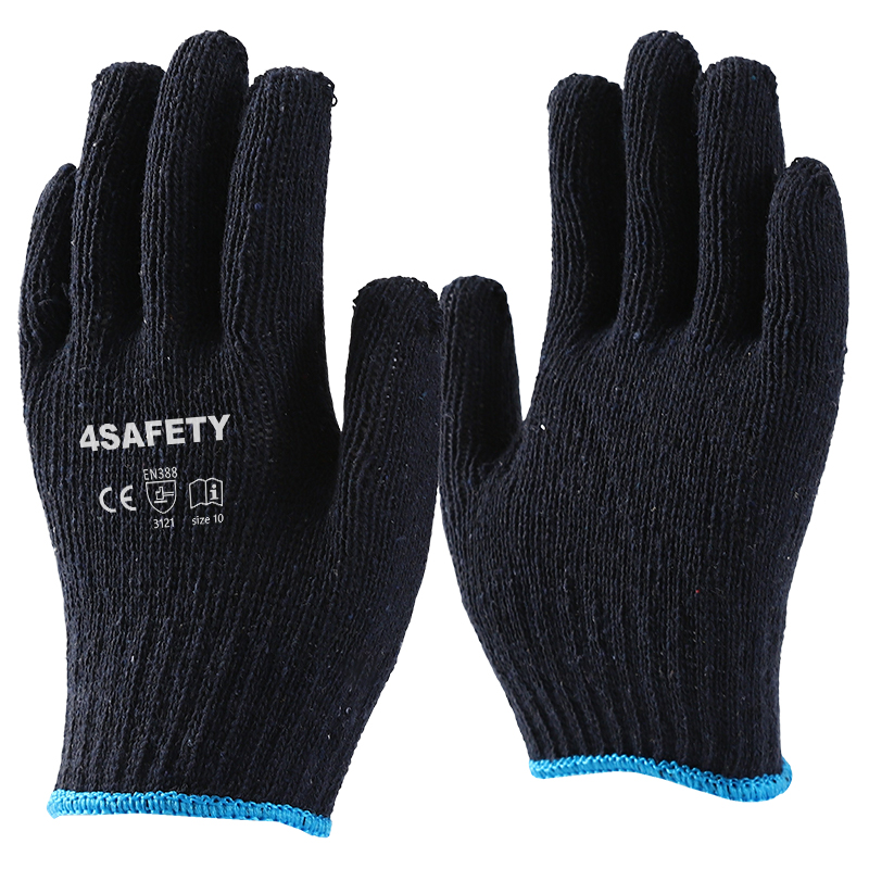 Cheap Construction Great Quality Black Cotton Hand Protect Palm Work