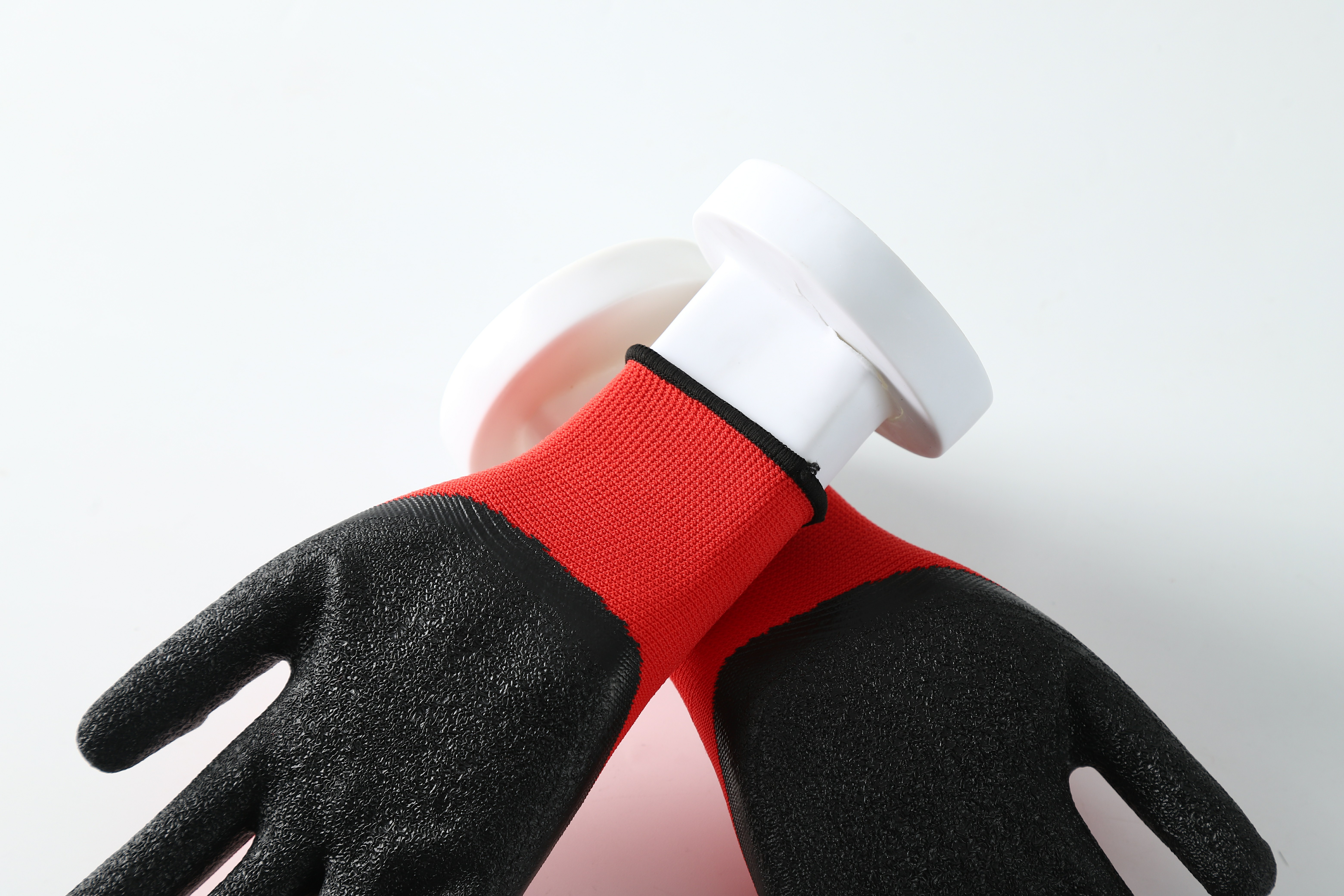 OEM 13G Polyester Gloves Coated with Latex crinkle Industrial Labor Protection anti-slip Gloves
