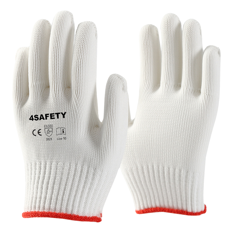 Wholesale Cheap CE Standard 10 Gauge Polyester Smooth Safety Gloves
