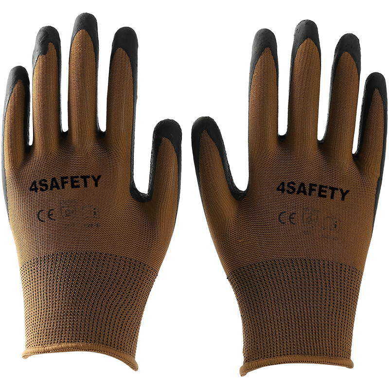 Competitive Price Latex Coated Crinkle Gloves Breathable Work Gloves For Digging