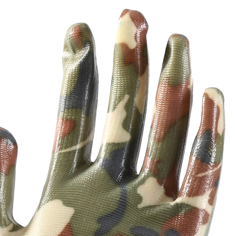 OEM 13G Acid And Alkali Resistant Nitrile Coated Garden Work Gloves For Construction