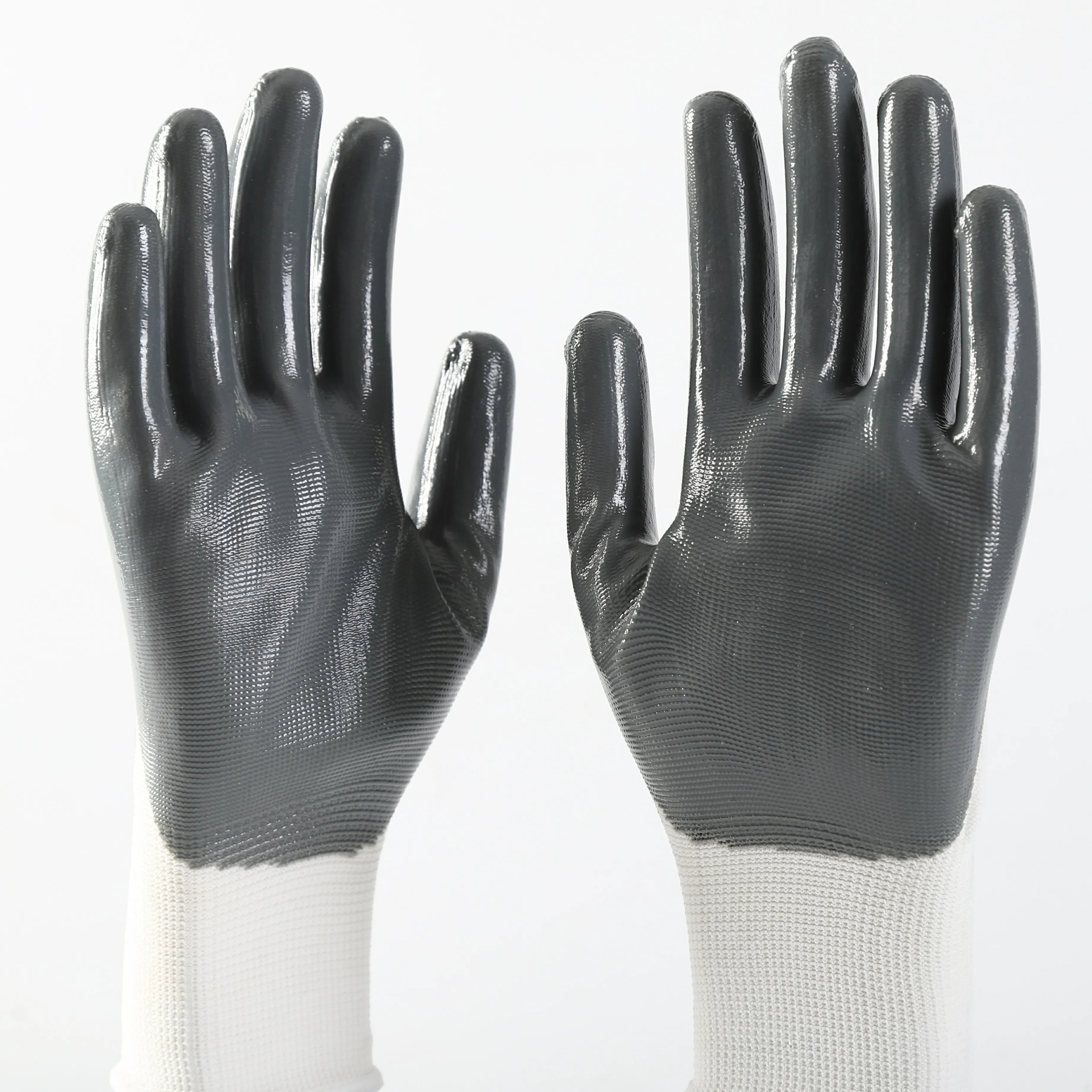Factory Outlet Nitrile Coated Polyester Gloves anti-slip work glove