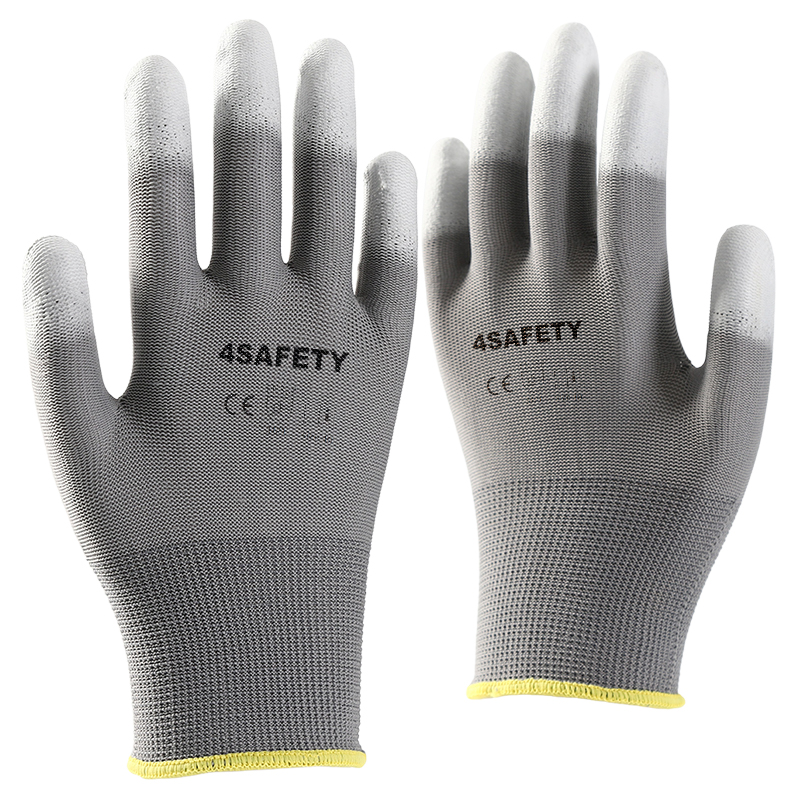 OEM Work Use PU Coated Polyester Work Cheap Safety Gloves