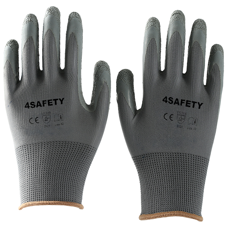 China Factory Direct Sale 13 Gauge Latex Coated Gloves Good Grip Safety Work Gloves Men