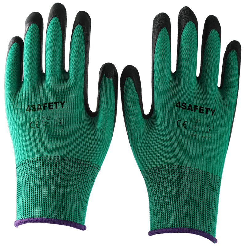 Industrial Safety Hand Protective Wholesale Construction Anti Slip Grip Heavy Duty Latex Coated Working Gloves