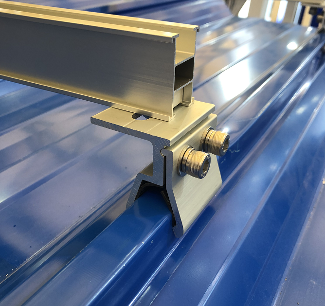 Aluminum Rail H type  with Standing Seam Roof Clamp  2USD/meter Solar Mounting Rails For Tin Roof for Thailand, Malaysia