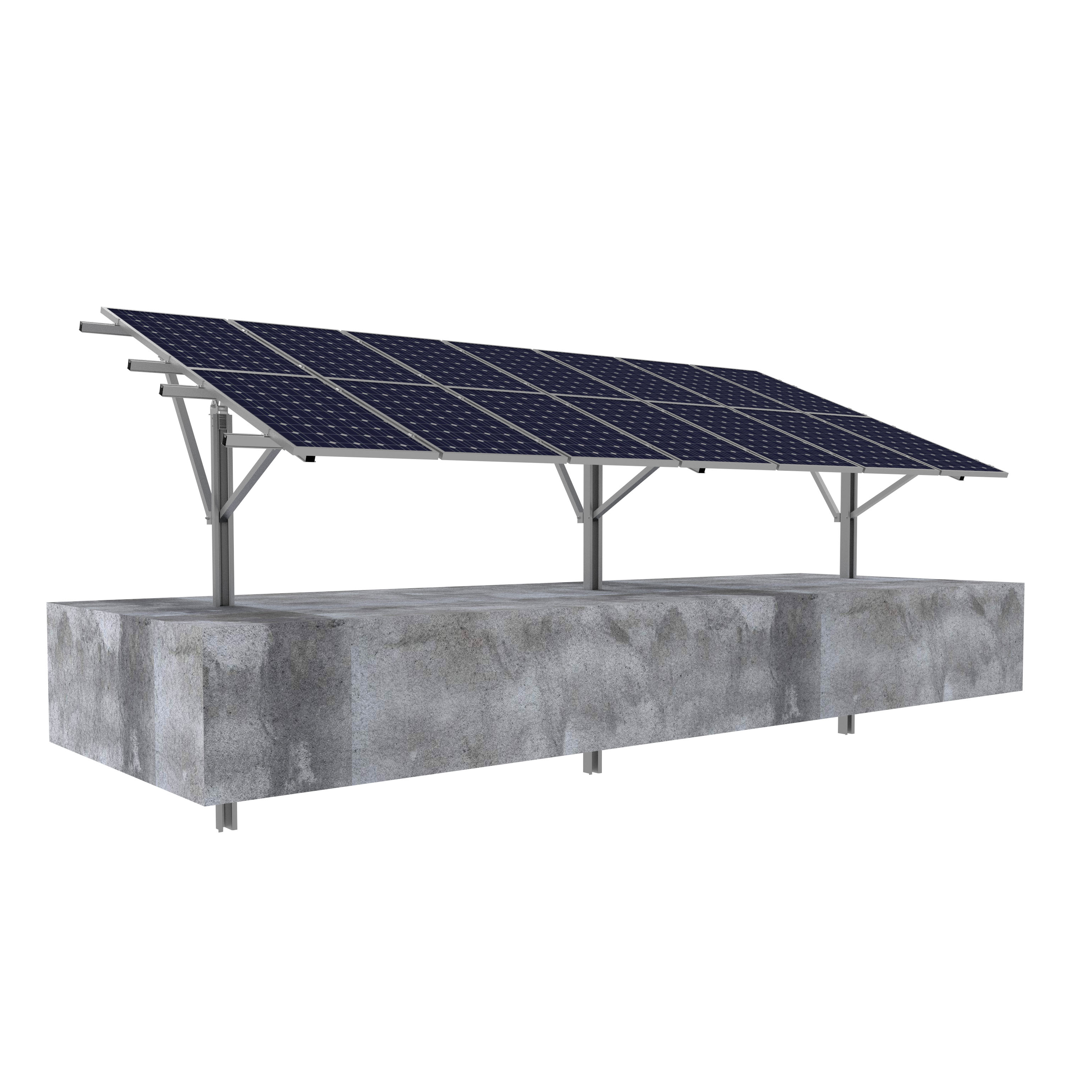 U post/ H post  Single / double bracing Ground Mount Pile Ground Pole ground Solar mounting Racking Structure for Europe