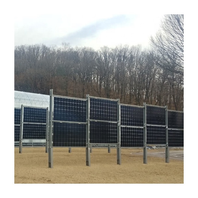 AS High Ground Coverage Mounted Bifacial Solar Panels Vertical Pv Plants