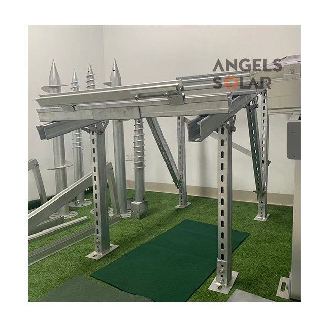 Angels GH3086 Concrete Base Solar Mounting System Steel Frame For Solar Panel Ground Mounting Racking
