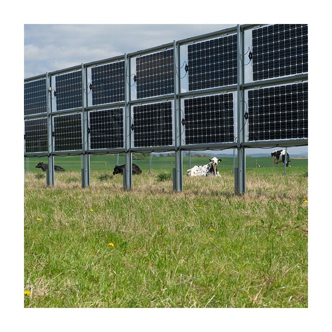 Agricultural Land Use Solar Farming Structure Bifacial Mounting System