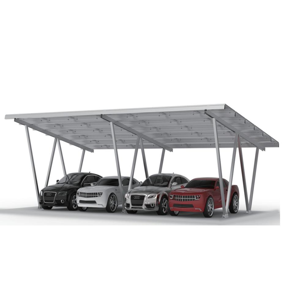 AS High strength Good Price Solar Panel Aluminum Shed for 1-4 Cars  Solar Carport