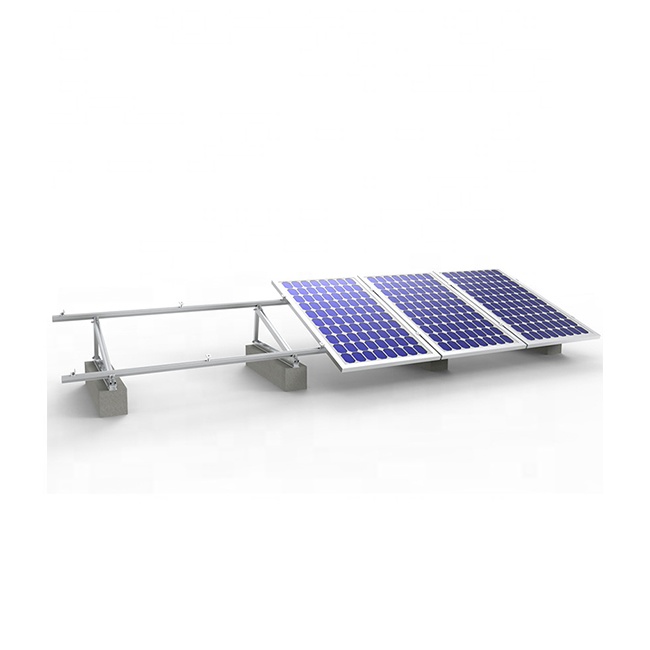 Solar Roof System Bracket Rail Flat Roof Solar Panel Ballasted Mounting