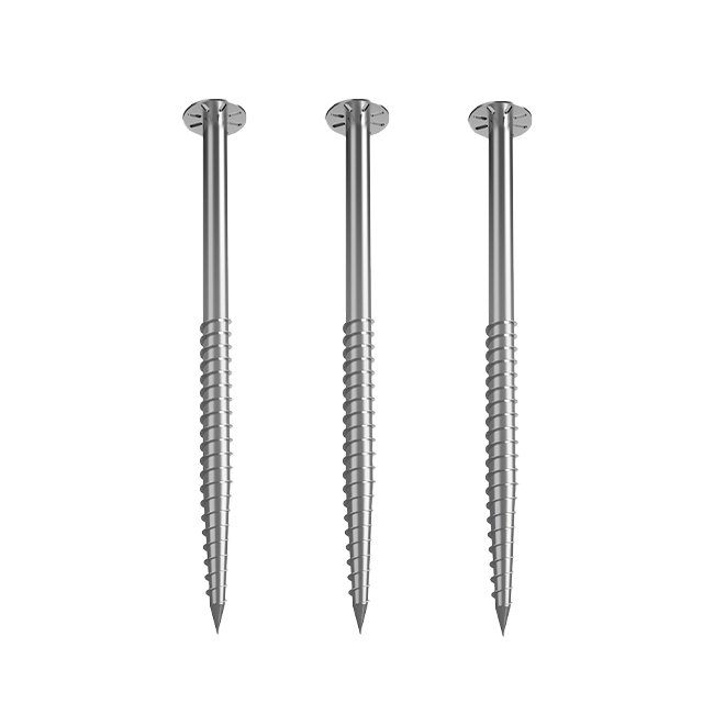 Angels Solar Stake Spiral Ground Anchor Galvanized No Dig Ground Screw Pole Anchor Ground Screw For House