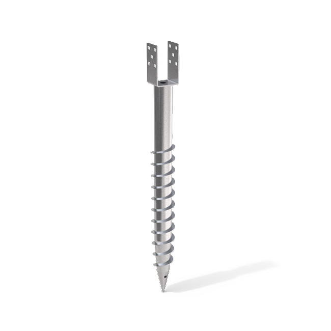 Helical Pole Anchor Ground Spike Screw Piles With Nut