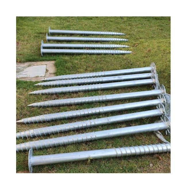 AS Pole Anchor Foundation Solar Mounting Structure Helical Screw Piles
