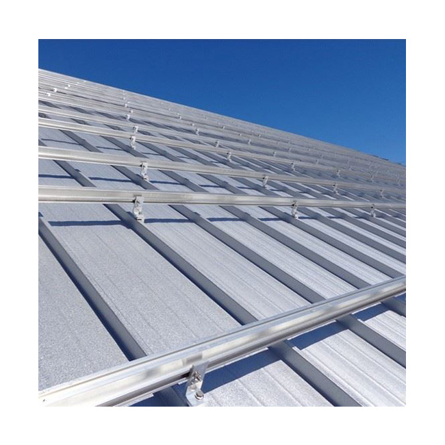Angels Metal Solar Roof Mounting Steel Rack Metal Roof Structure Trapezoid Metal Roof Mounting Structure